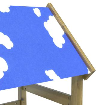 ARDEBO.de - Spielturm Braun Massives imprägniertes Holz