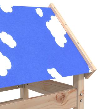 Spielturm Braun 52.5 x 85 x 239 cm Massives Kiefernholz