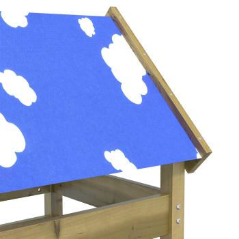 Spielturm Braun 85 x 52,5 x 239 cm Massives imprägniertes Holz