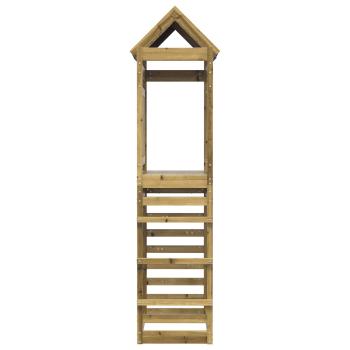Spielturm Braun 85 x 52,5 x 239 cm Massives imprägniertes Holz