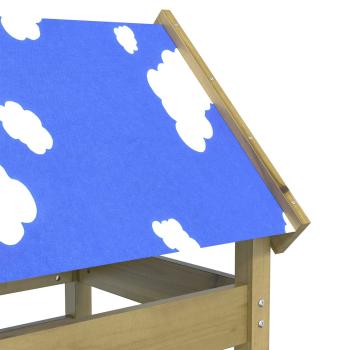 Spielturm Braun 85 x 52,5 x 239 cm Massives imprägniertes Holz