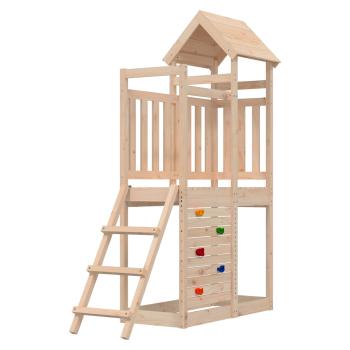 ARDEBO.de - Spielturm Braun 110,5 x 52,5 x 214 cm Massives Kiefernholz