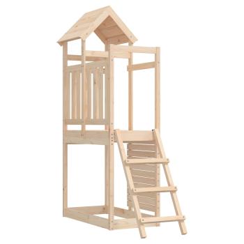 Spielturm Braun 110,5 x 52,5 x 214 cm Massives Kiefernholz