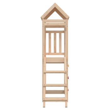 Spielturm Braun 110,5 x 52,5 x 214 cm Massives Kiefernholz