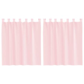 Voile Vorhänge mit Stangentaschen 2 Stk. Hellrosa