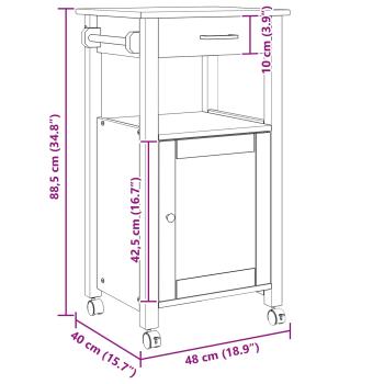 Küchentrolley Uni Schwarz