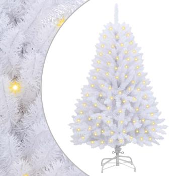 Künstlicher Weihnachtsbaum Weiß 120 cm PVC und Metall