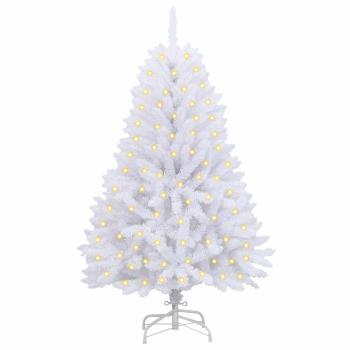Künstlicher Weihnachtsbaum Weiß 120 cm PVC und Metall
