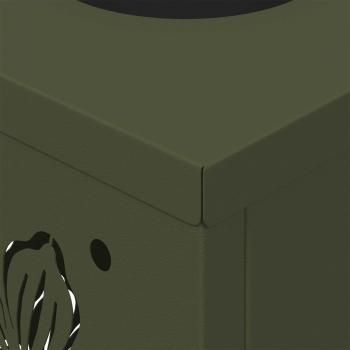 Solar LED Weg Licht 2 pcs Olive Grün Kalt gewalzter Stahl