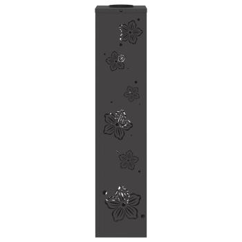 Solar LED Weg Licht 2 pcs Schwarz Kalt gewalzter Stahl