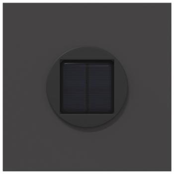 Solar LED Weg Licht 2 pcs Schwarz Kalt gewalzter Stahl