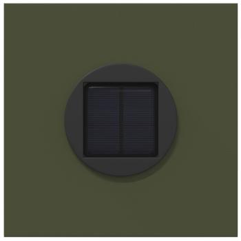 Solar LED Weg Licht 2 pcs Olive Grün Kalt gewalzter Stahl