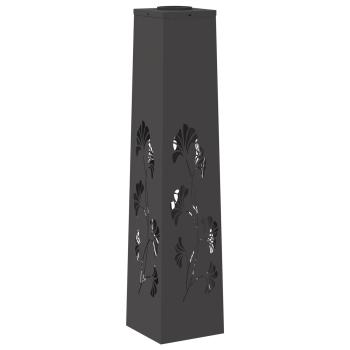 Solar LED Weg Licht 2 pcs Schwarz Kalt gewalzter Stahl