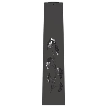 Solar LED Weg Licht 2 pcs Schwarz Kalt gewalzter Stahl