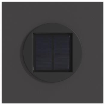Solar LED Weg Licht 2 pcs Schwarz Kalt gewalzter Stahl