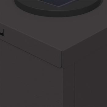 Solar LED Weg Licht 2 pcs Schwarz Kalt gewalzter Stahl