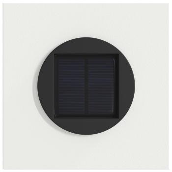 Solar LED Weg Licht 2 pcs Weiß Kalt gewalzter Stahl