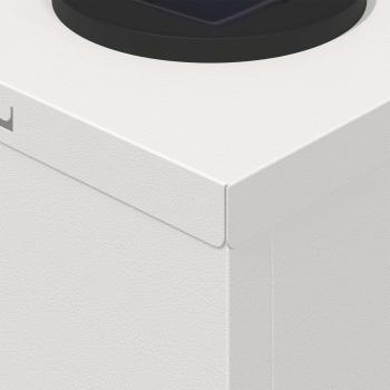 Solar LED Weg Licht 2 pcs Weiß Kalt gewalzter Stahl