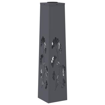 Solar LED Weg Licht 2 pcs Anthrazit Kalt gewalzter Stahl