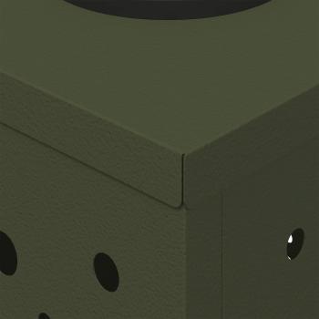 Solar LED Weg Licht 2 pcs Olive Grün Kalt gewalzter Stahl