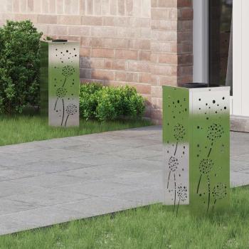 ARDEBO.de - Solar LED Weg Licht 2 pcs Edelstahl Edelstahl