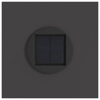 Solar LED Weg Licht 2 pcs Schwarz Kalt gewalzter Stahl