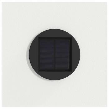 Solar LED Weg Licht 2 pcs Weiß Kalt gewalzter Stahl