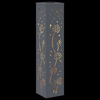 Solar LED Weg Licht 2 pcs Anthrazit Kalt gewalzter Stahl