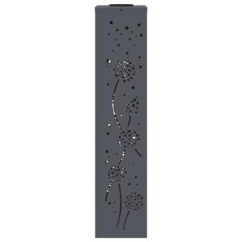 Solar LED Weg Licht 2 pcs Anthrazit Kalt gewalzter Stahl