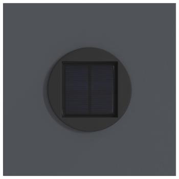 Solar LED Weg Licht 2 pcs Anthrazit Kalt gewalzter Stahl