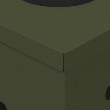 Solar LED Weg Licht 2 pcs Olive Grün Kalt gewalzter Stahl