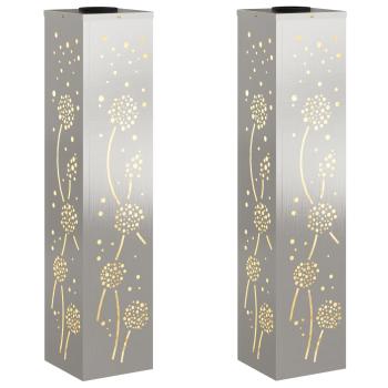 Solar LED Weg Licht 2 pcs Edelstahl Edelstahl