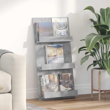 ARDEBO.de - Magazinregal Beton Grau 51 x 11 x 102 cm Holzwerkstoff