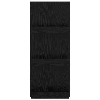 Magazinregal mit Regal Schwarz Eichen-Optik 51 x 11 x 102 cm