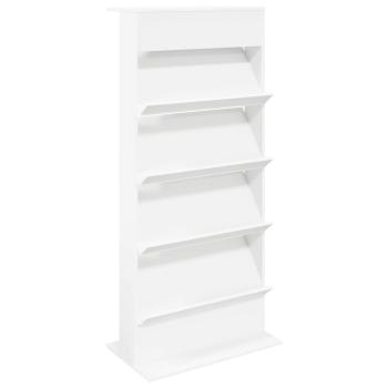 Magazinregal mit Regal Weiß 70 x 41 x 156 cm Holzwerkstoff