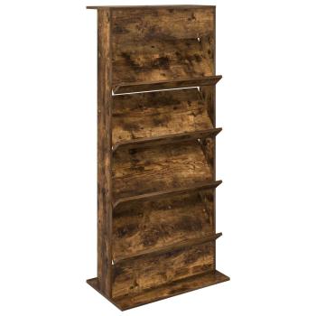 Magazinregal Geräucherte Eiche 70 x 41 x 156 cm Holzwerkstoff