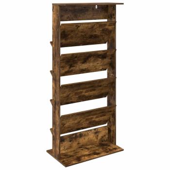 Magazinregal Geräucherte Eiche 70 x 41 x 156 cm Holzwerkstoff