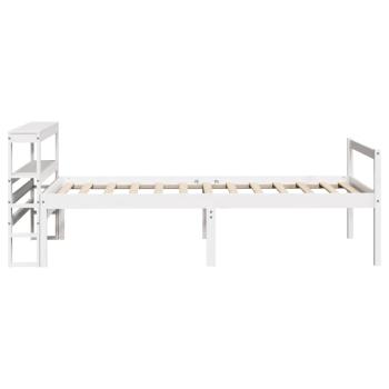 Seniorenbett mit Kopfteil ohne Matratze Weiß 75x190 cm