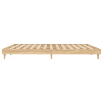 Bettgestell Sonoma-Eiche 200x200 cm Holzwerkstoff