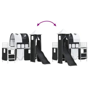 Weiß und Schwarz 90 x 190 cm