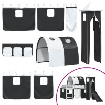 Weiß und Schwarz 90 x 201 cm