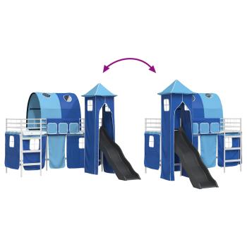 Weiß und Blau 75 x 190 cm