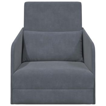 Klappsofa Bett Dunkelgrau 65 x 80 x 83 cm Samt