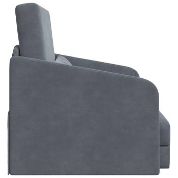 Klappsofa Bett Dunkelgrau 65 x 80 x 83 cm Samt