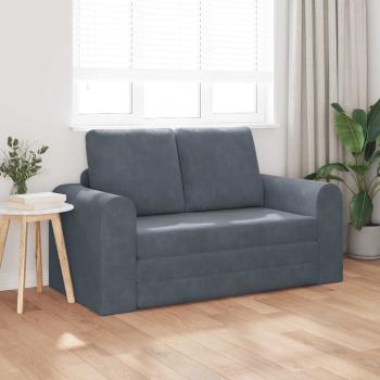 Klappsofa Bett Dunkelgrau 148 x 71 x 83 cm Samt