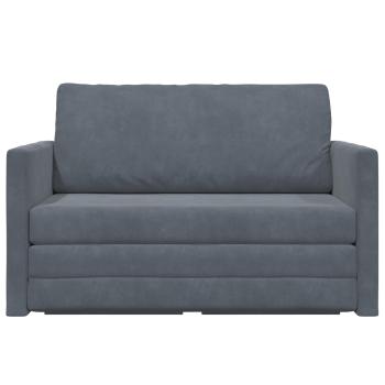 Klappsofa Bett Dunkelgrau 124 x 71 x 78 cm Samt