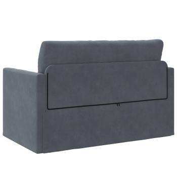 Klappsofa Bett Dunkelgrau 124 x 71 x 78 cm Samt