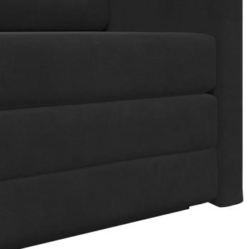 Klappsofa Bett Schwarz 124 x 71 x 78 cm Samt
