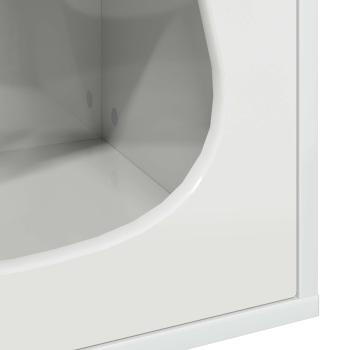 Katzenhaus Glänzend Weiß 42,5 x 40 x 52,5 cm Holzwerkstoff