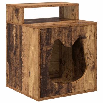 Katzenhaus Altholz 42,5 x 40 x 52,5 cm Holzwerkstoff